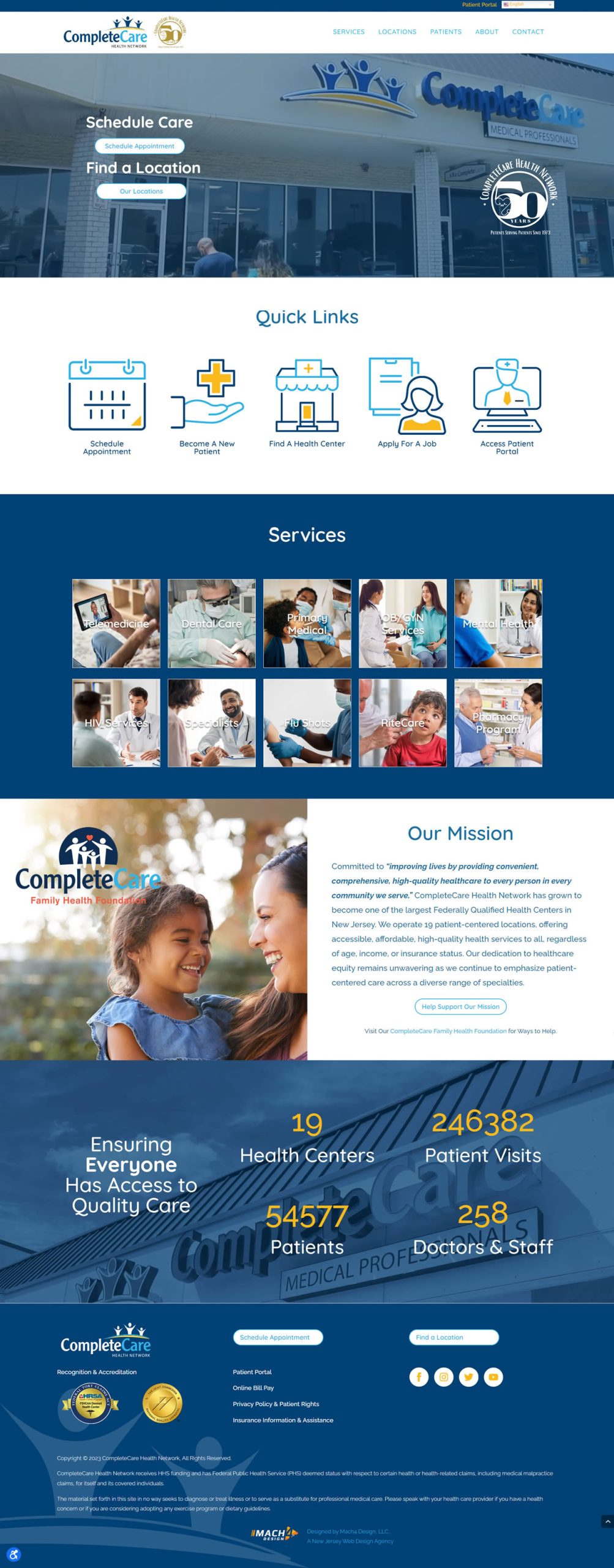 Mach4 Design, LLC, a leading agency specializing in digital marketing and web design, has diligently developed this website on behalf of its client: CompleteCare Health Network.